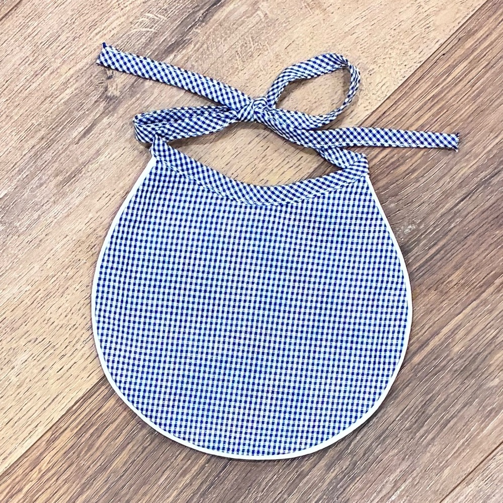 NWOT Lullaby Set Blue Gingham Bib Heirloom Baby Gift
